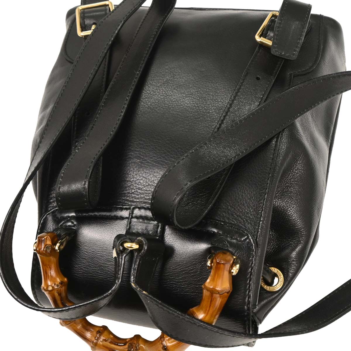 Gucci Black Bamboo Backpack
