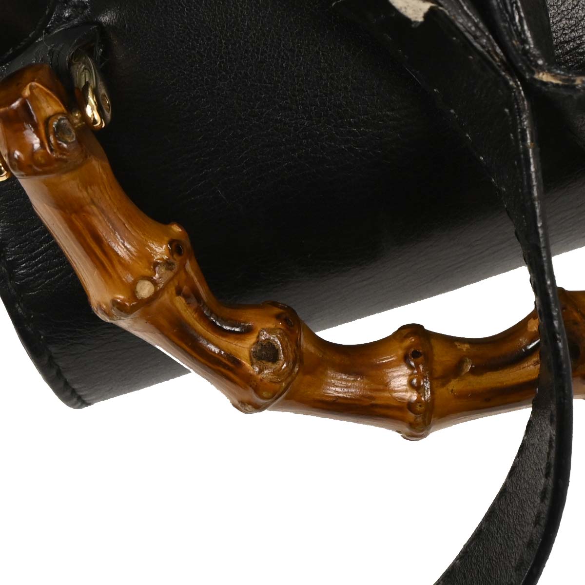 Gucci Black Bamboo Backpack