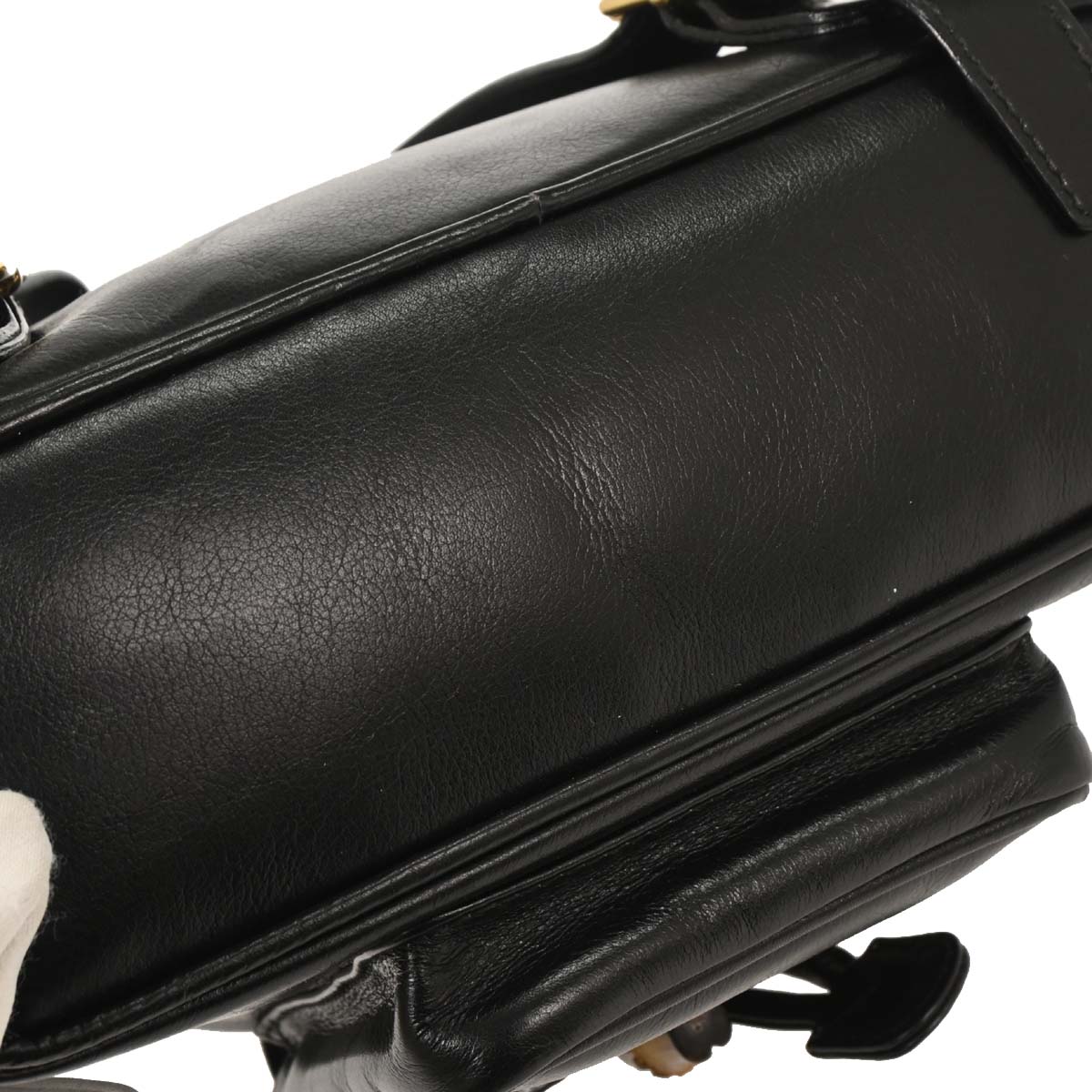 Gucci Black Bamboo Backpack