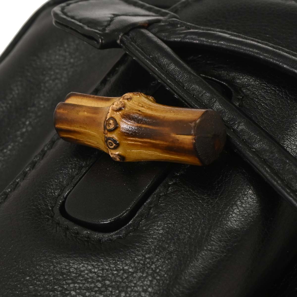 Gucci Black Bamboo Backpack