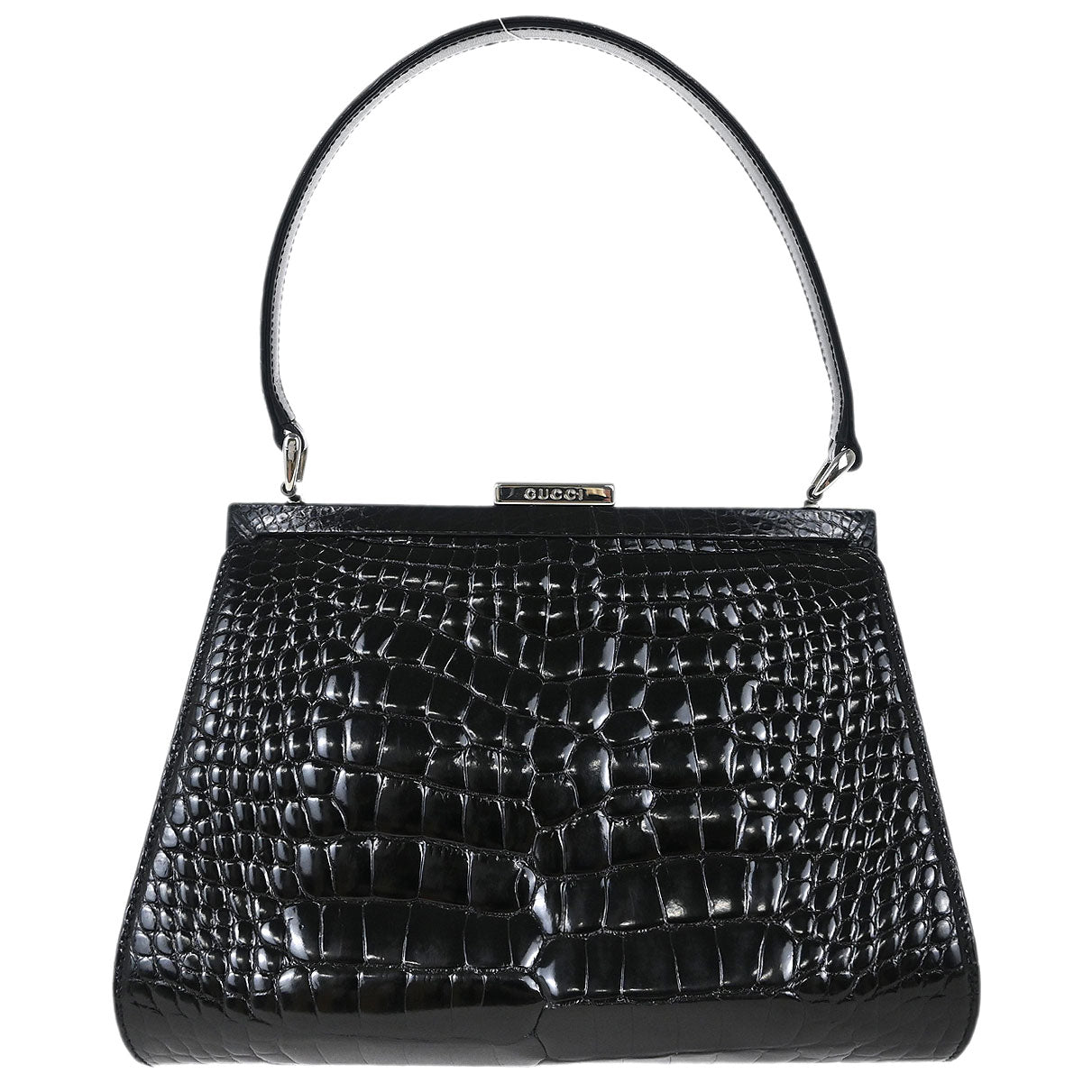 Gucci * Black Crocodile Handbag