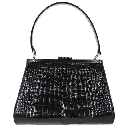 Gucci * Black Crocodile Handbag