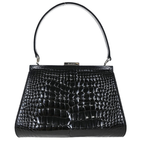 Gucci * Black Crocodile Handbag