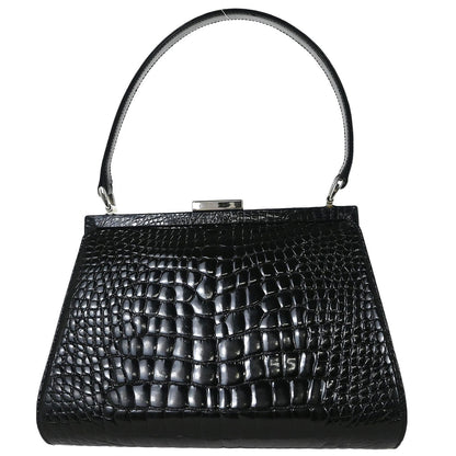 Gucci * Black Crocodile Handbag