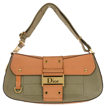 Christian Dior Green Beige Street Chic Columbus Shoulder Bag