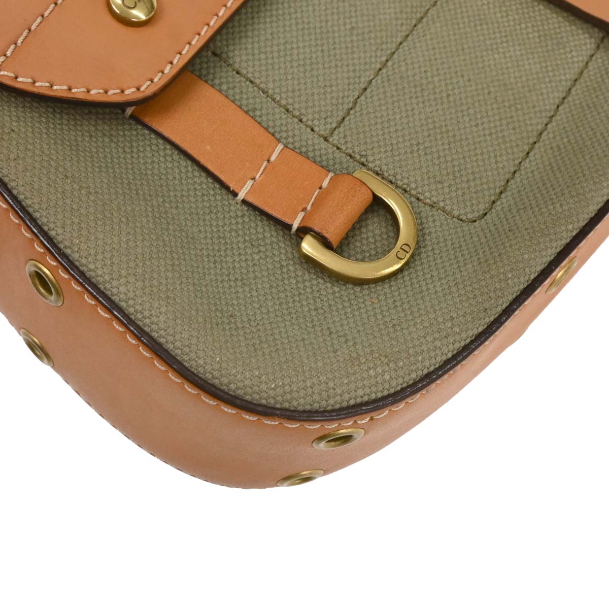 Christian Dior Green Beige Street Chic Columbus Shoulder Bag