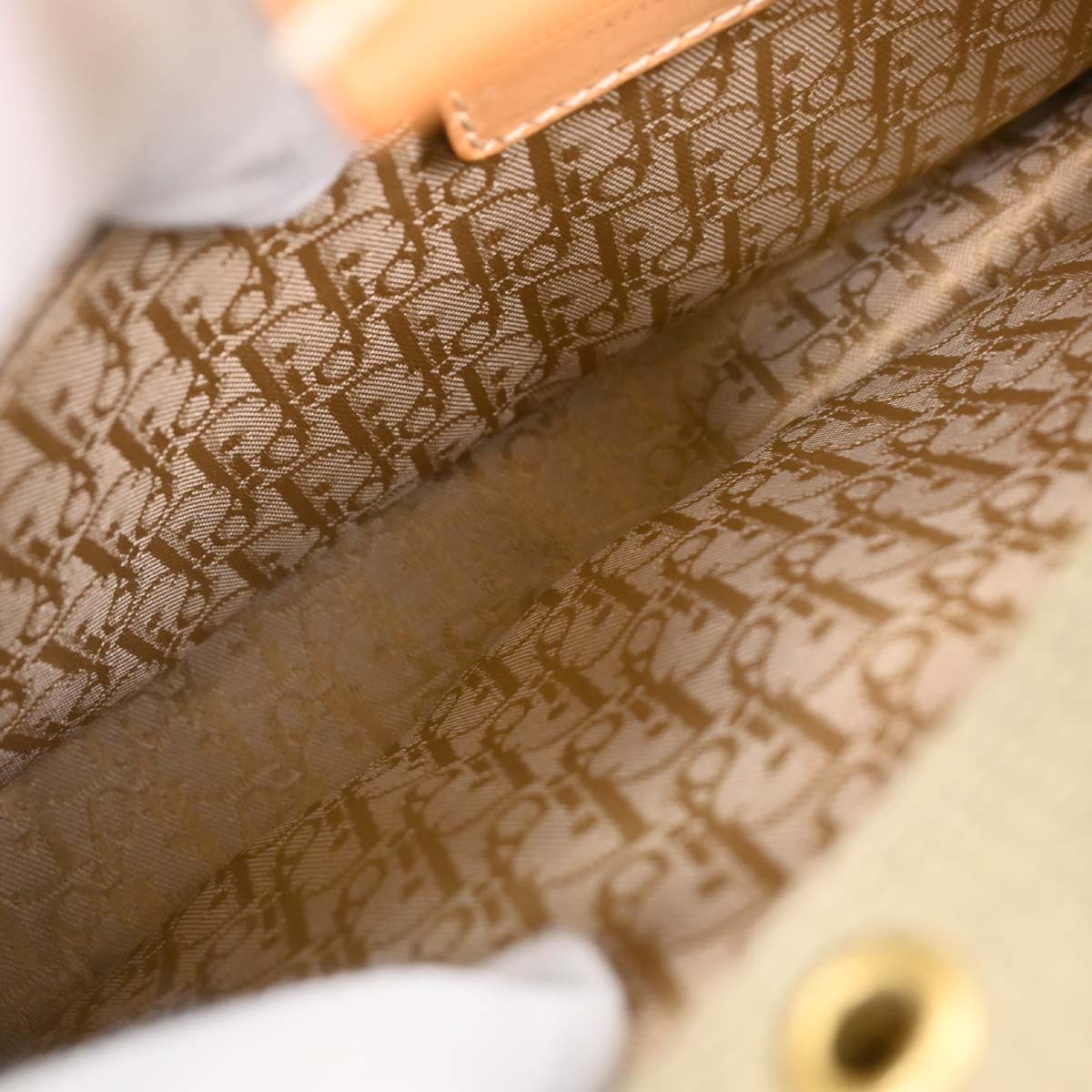 Christian Dior Green Beige Street Chic Columbus Shoulder Bag