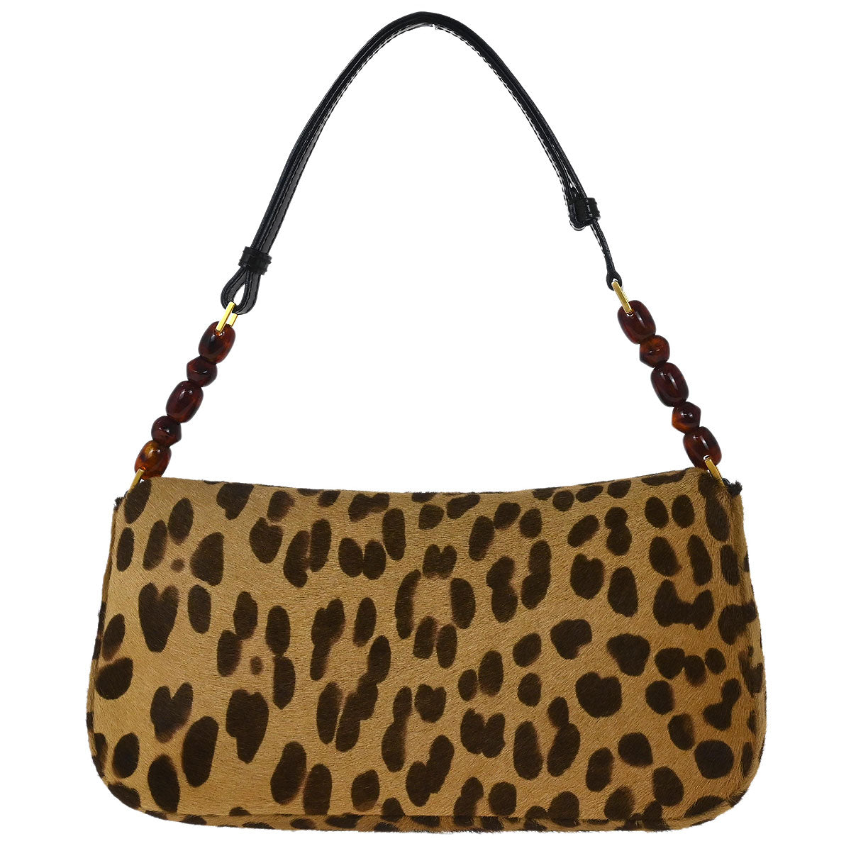 Christian Dior * Brown Pony Hair Cheetah Malice Handbag