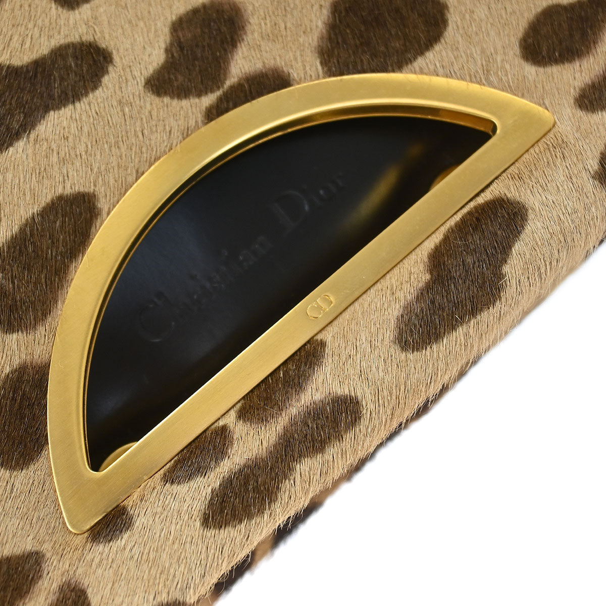 Christian Dior * Brown Pony Hair Cheetah Malice Handbag