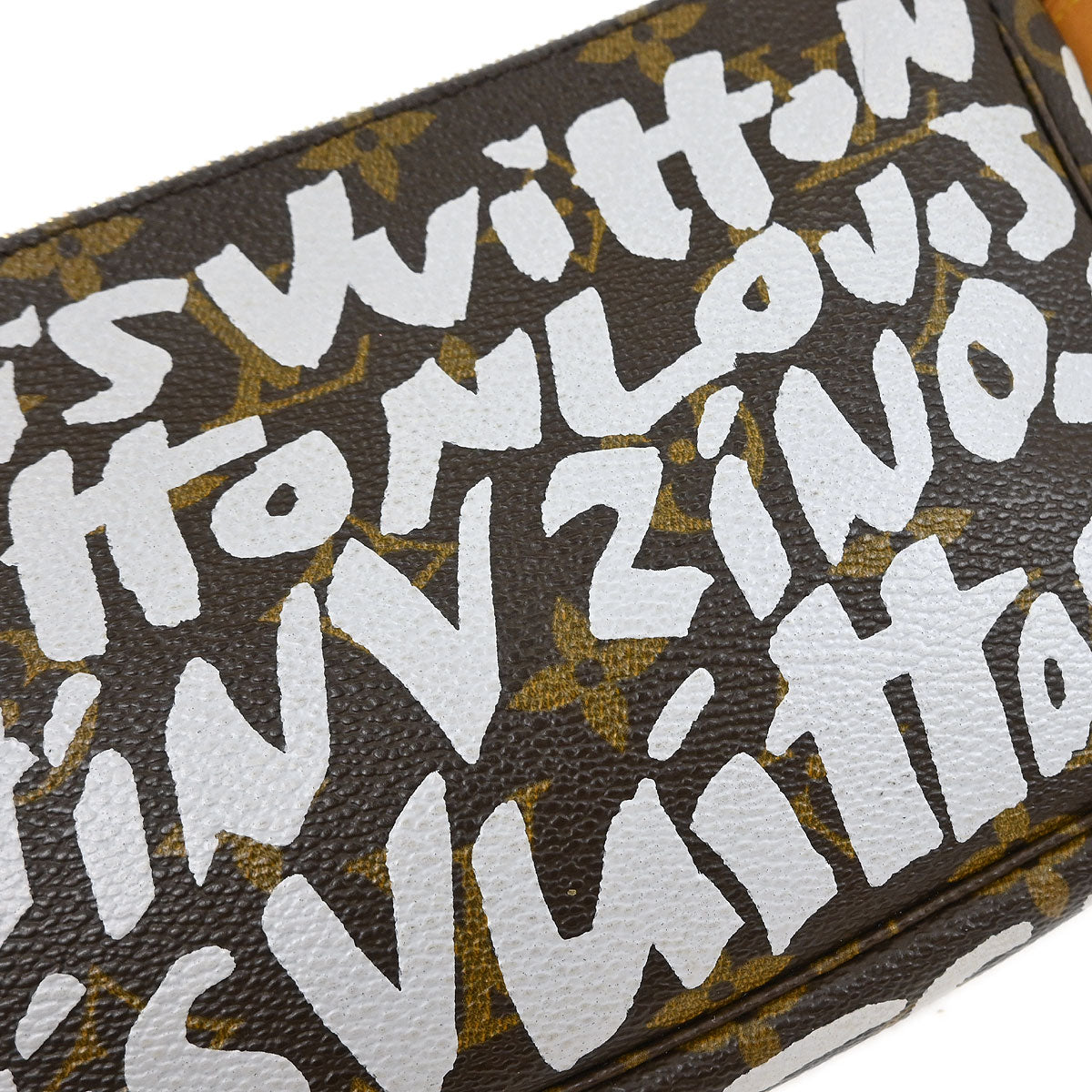 Louis Vuitton White Graffiti Pochette Accessoires Handbag M92192