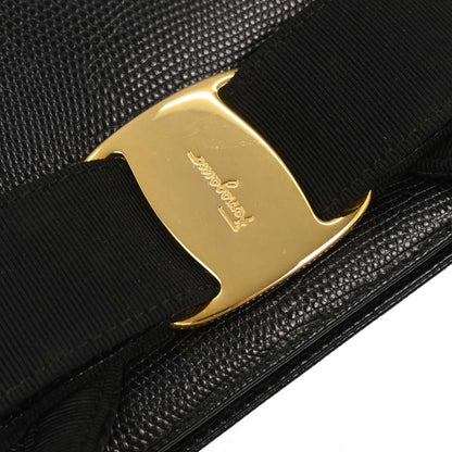 Salvatore Ferragamo Black Vara Bow Handbag
