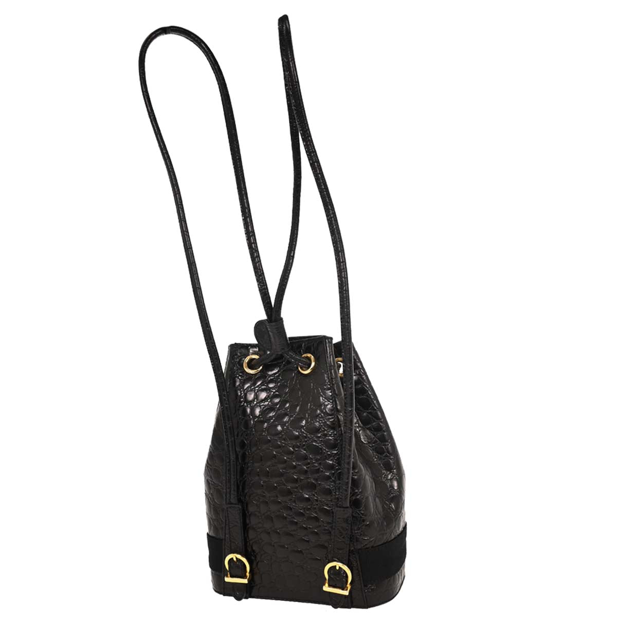 Salvatore Ferragamo * Black Vara Drawstring Backpack