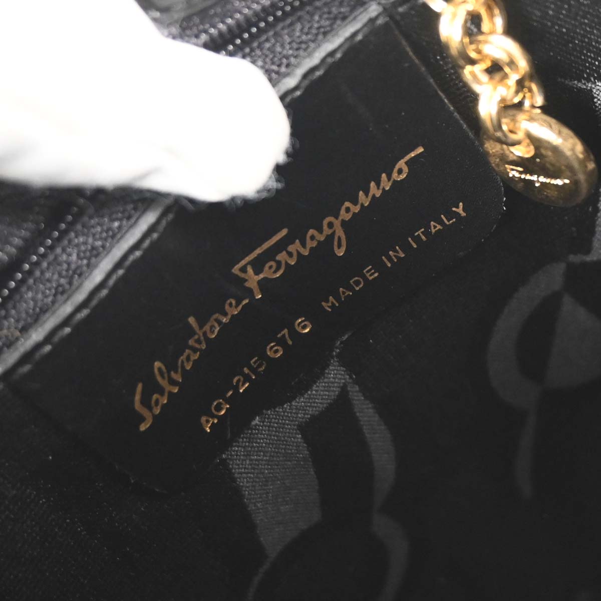 Salvatore Ferragamo * Black Vara Drawstring Backpack