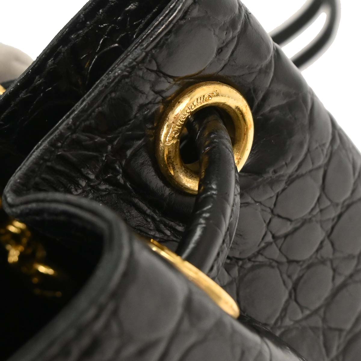 Salvatore Ferragamo * Black Vara Drawstring Backpack