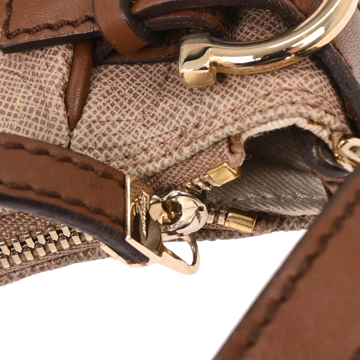 Salvatore Ferragamo Brown Gancini Handbag