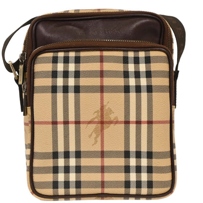Burberry Beige Brown House Check Shoulder Bag