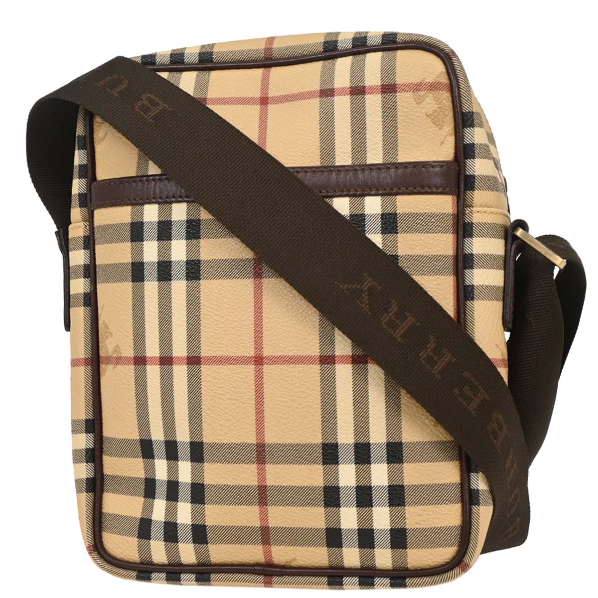 Burberry Beige Brown House Check Shoulder Bag