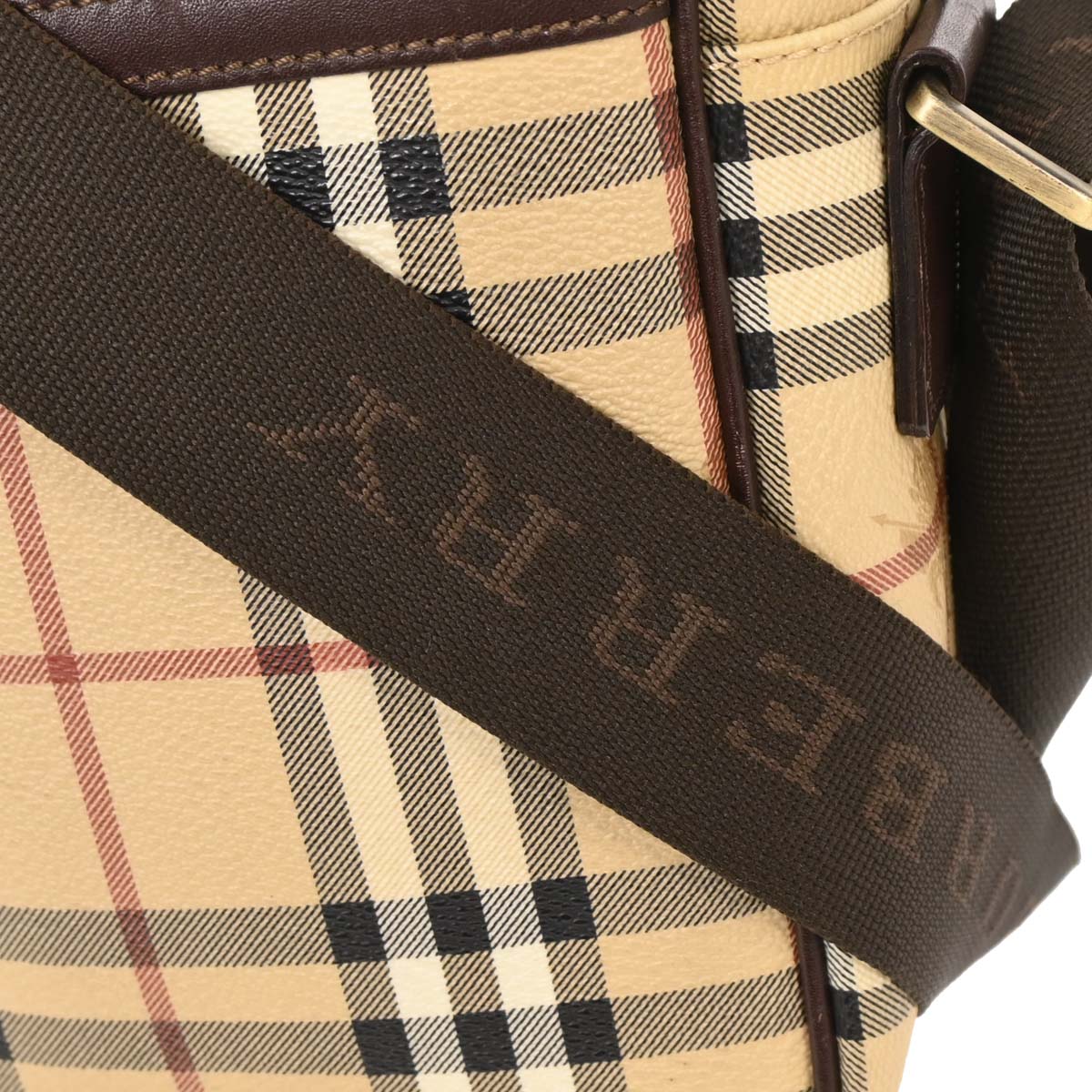 Burberry Beige Brown House Check Shoulder Bag