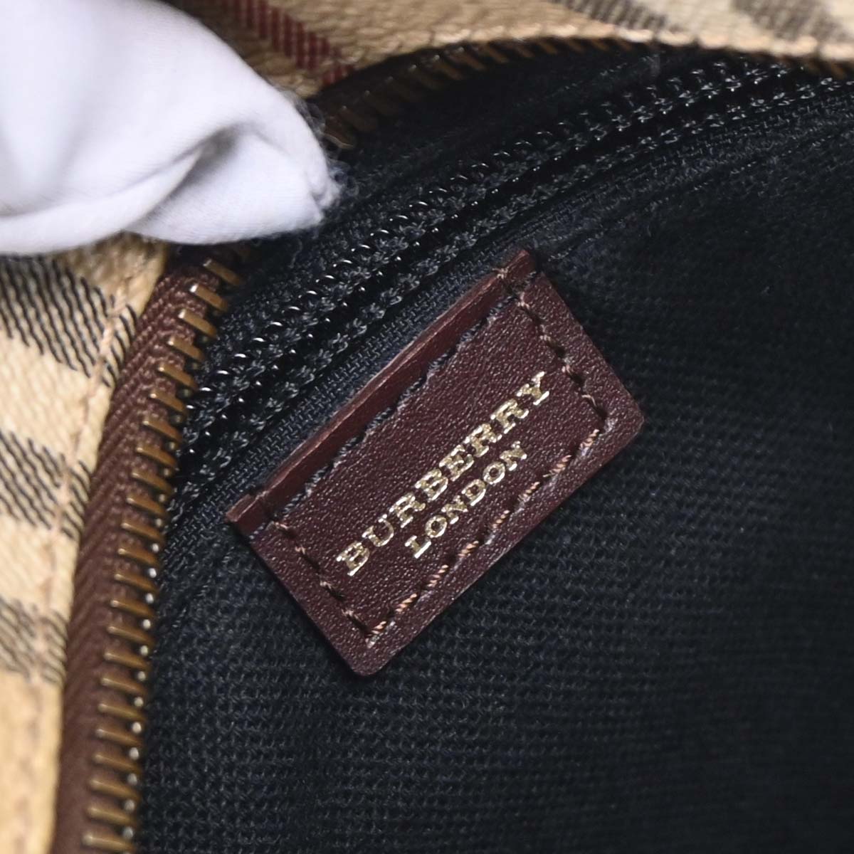 Burberry Beige Brown House Check Shoulder Bag