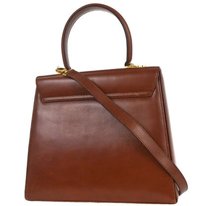 Salvatore Ferragamo Brown Gancini 2way Shoulder Handbag