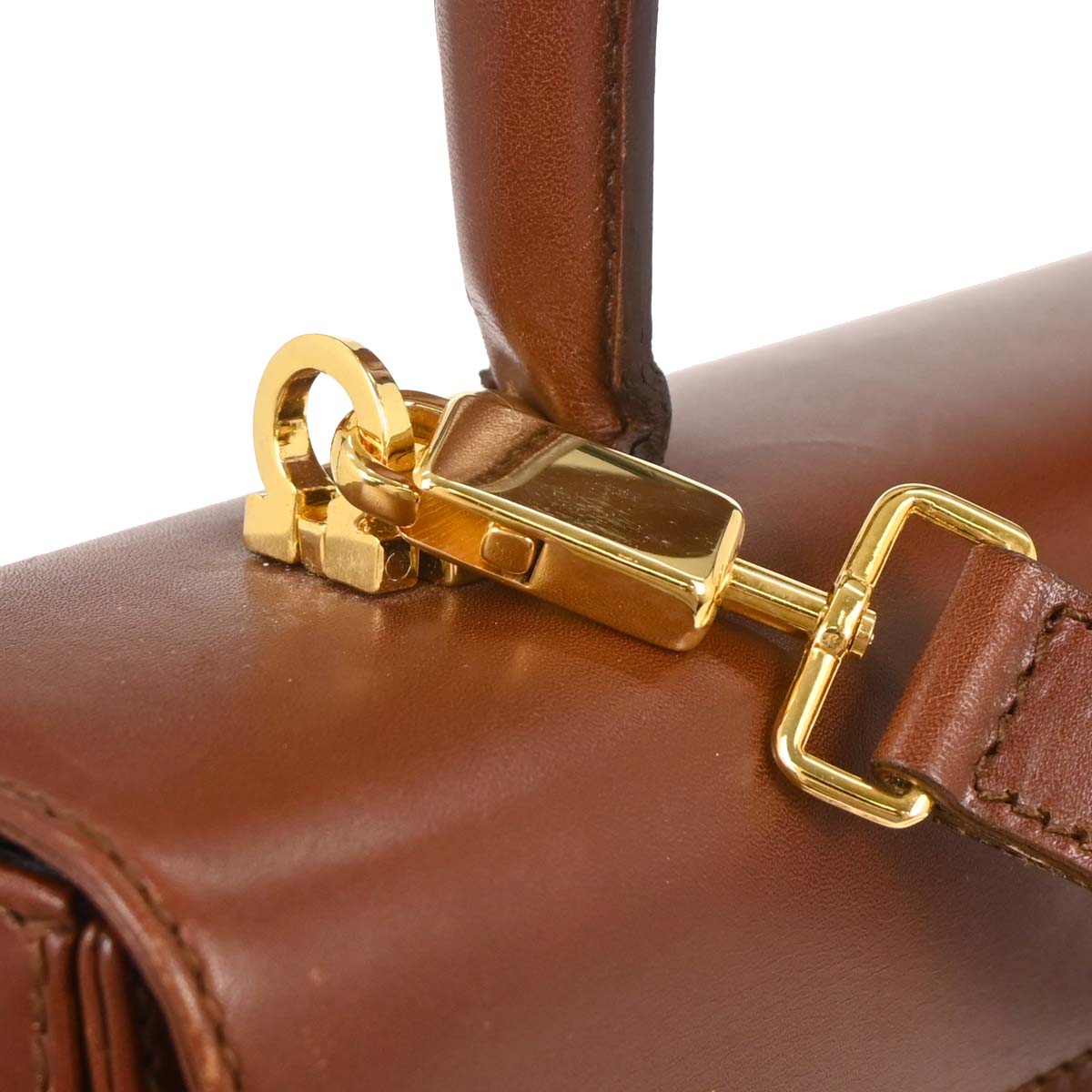 Salvatore Ferragamo Brown Gancini 2way Shoulder Handbag