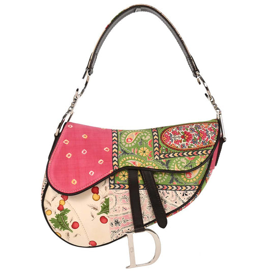 Christian Dior Patchwork Saddle Handbag