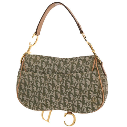 Christian Dior Green Trotter Double Saddle Handbag