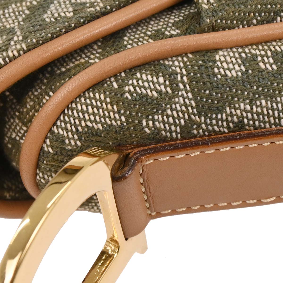 Christian Dior Green Trotter Double Saddle Handbag