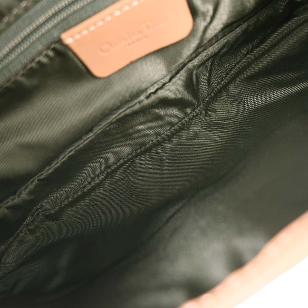 Christian Dior Green Trotter Double Saddle Handbag