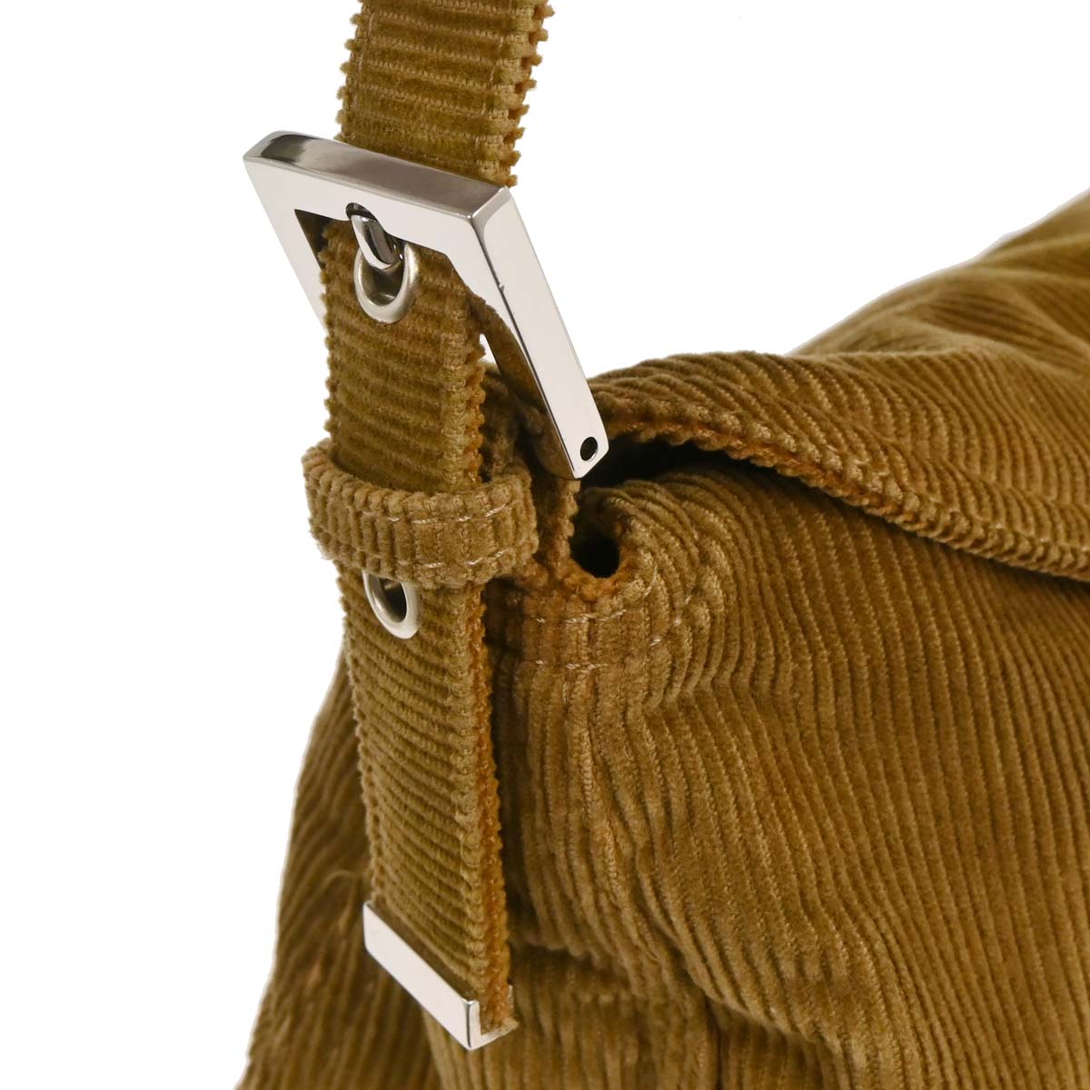 Fendi Brown Corduroy Handbag