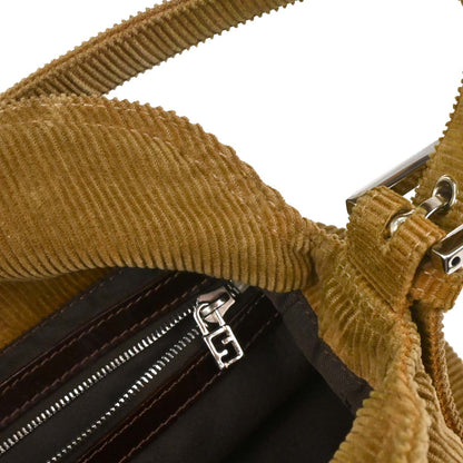 Fendi Brown Corduroy Handbag