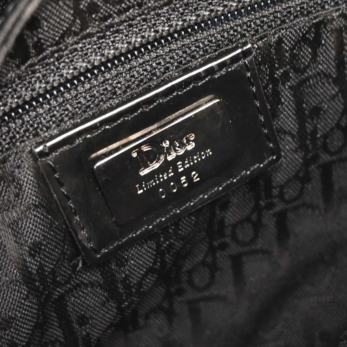 Christian Dior White Black Sequins Saddle Handbag