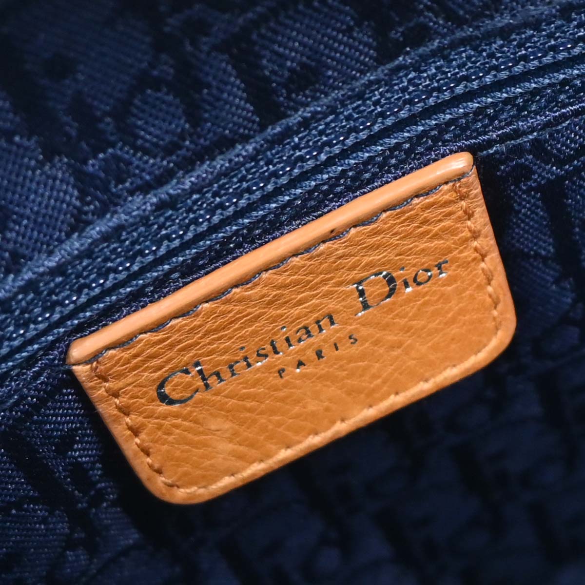 Christian Dior Blue Embroidery Detective Handbag