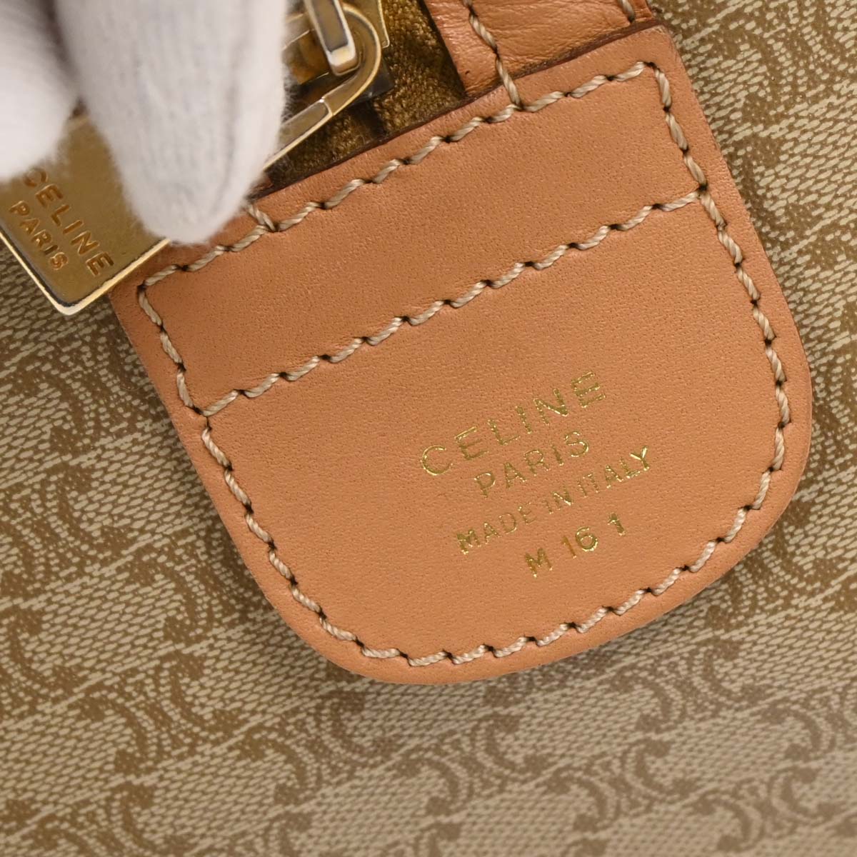 Celine Beige Macadam Duffle Handbag