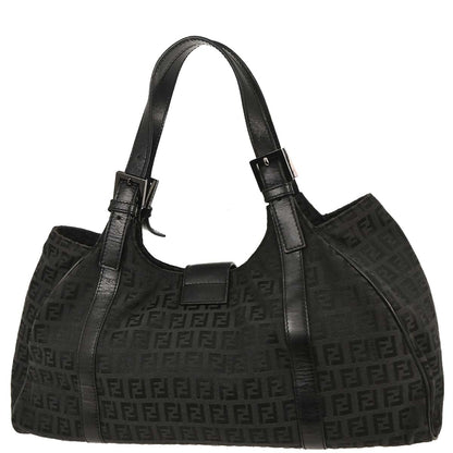Fendi Black Zucchino Tote Bag