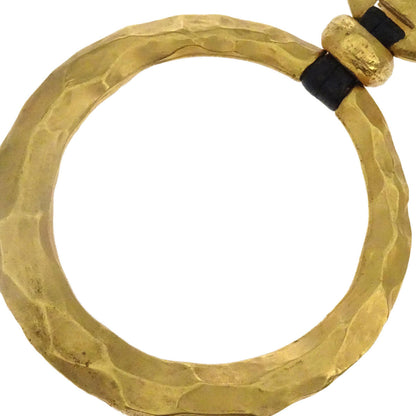 Chanel Dangle Hoop Earrings Clip-On Gold 93P