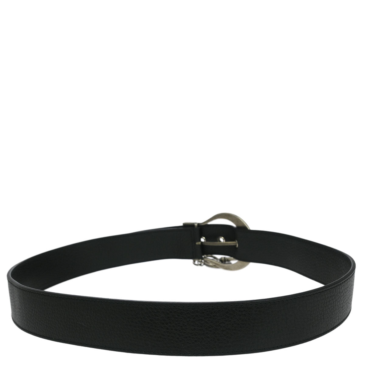 Christian Dior Leather Belt Black #95 Small Good
