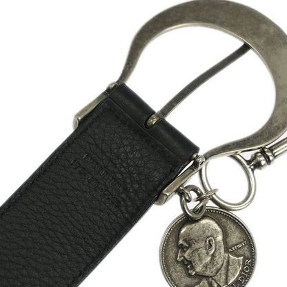 Christian Dior Leather Belt Black #95 Small Good