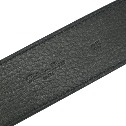 Christian Dior Leather Belt Black #95 Small Good