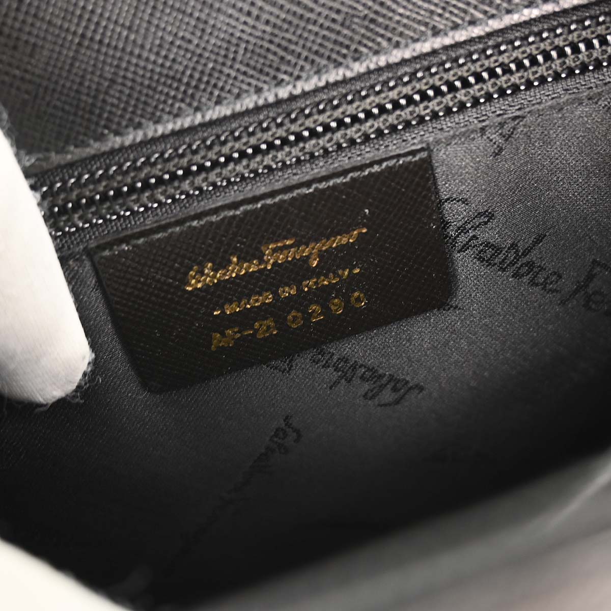 Salvatore Ferragamo Black Gancini 2way Shoulder Handbag