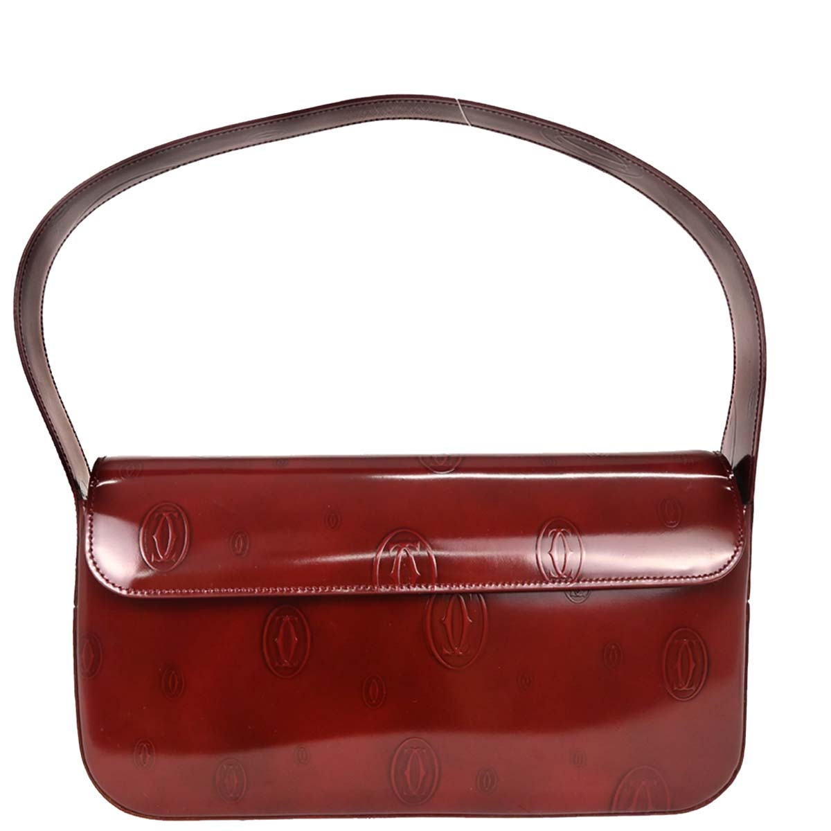 Cartier Bordeaux Patent Leather Happy Birthday Handbag