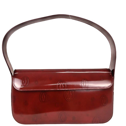 Cartier Bordeaux Patent Leather Happy Birthday Handbag