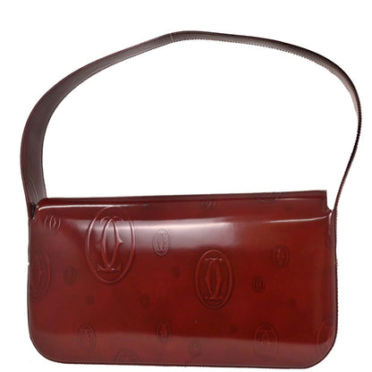 Cartier Bordeaux Patent Leather Happy Birthday Handbag