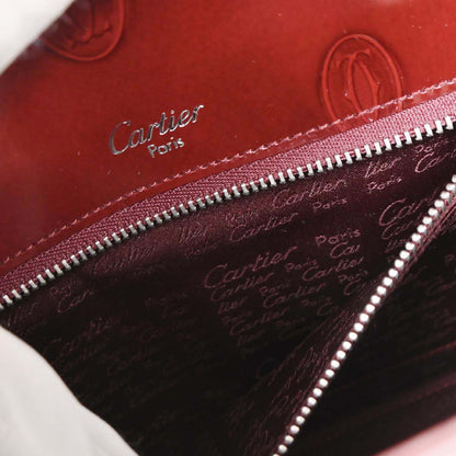 Cartier Bordeaux Patent Leather Happy Birthday Handbag