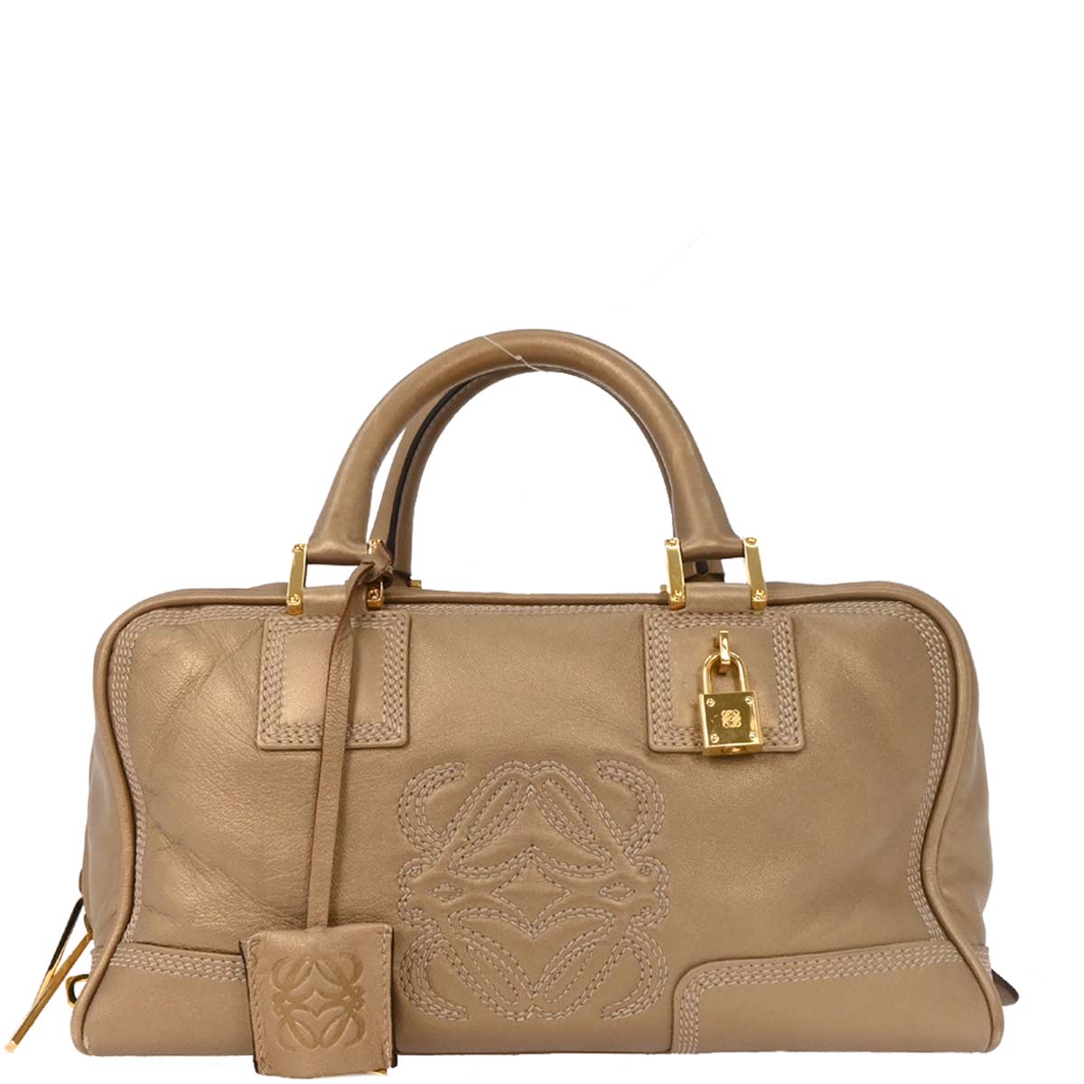 Loewe Gold Lambskin Amazona 28 Handbag