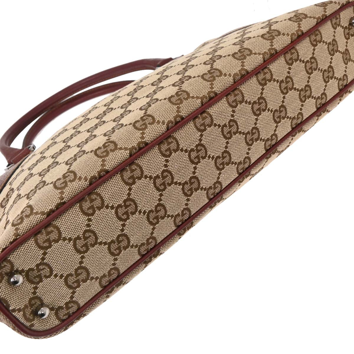 Gucci Brown Bordeaux GG Tote Bag