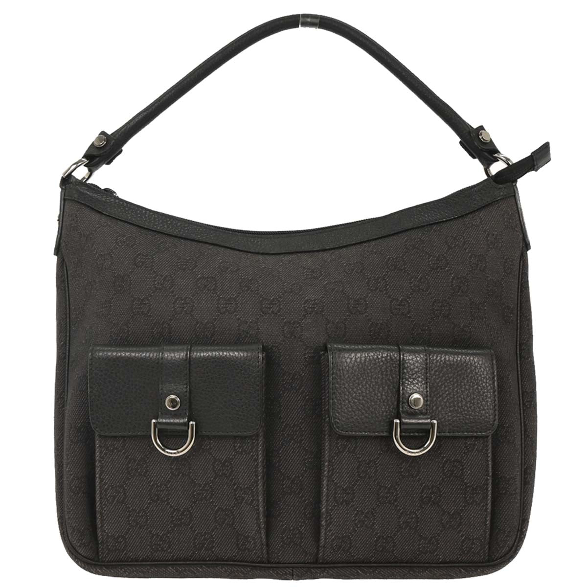 Gucci Dark Gray Black GG Handbag