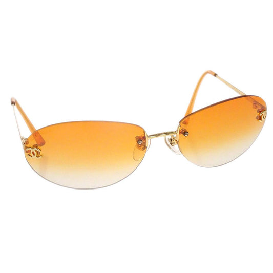 Chanel Sunglasses Eyewear Orange Small Good