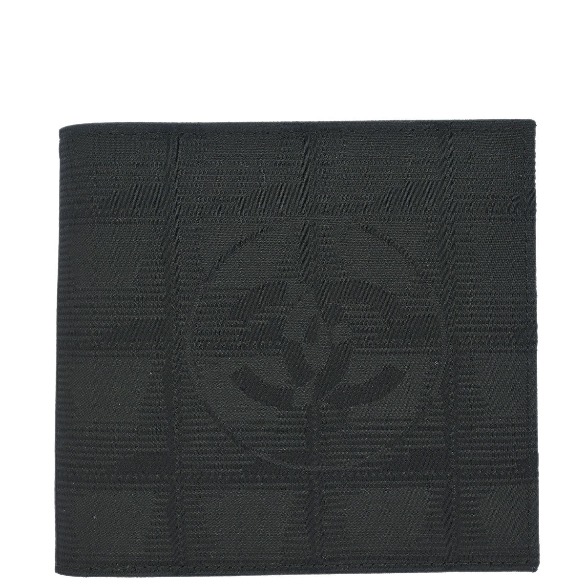 Chanel 2002-2003 Black Nylon New Travel Line Bifold Wallet