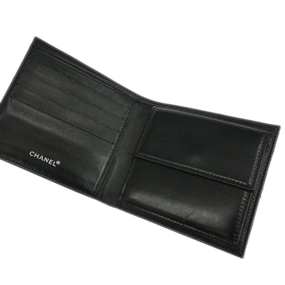 Chanel 2002-2003 Black Nylon New Travel Line Bifold Wallet